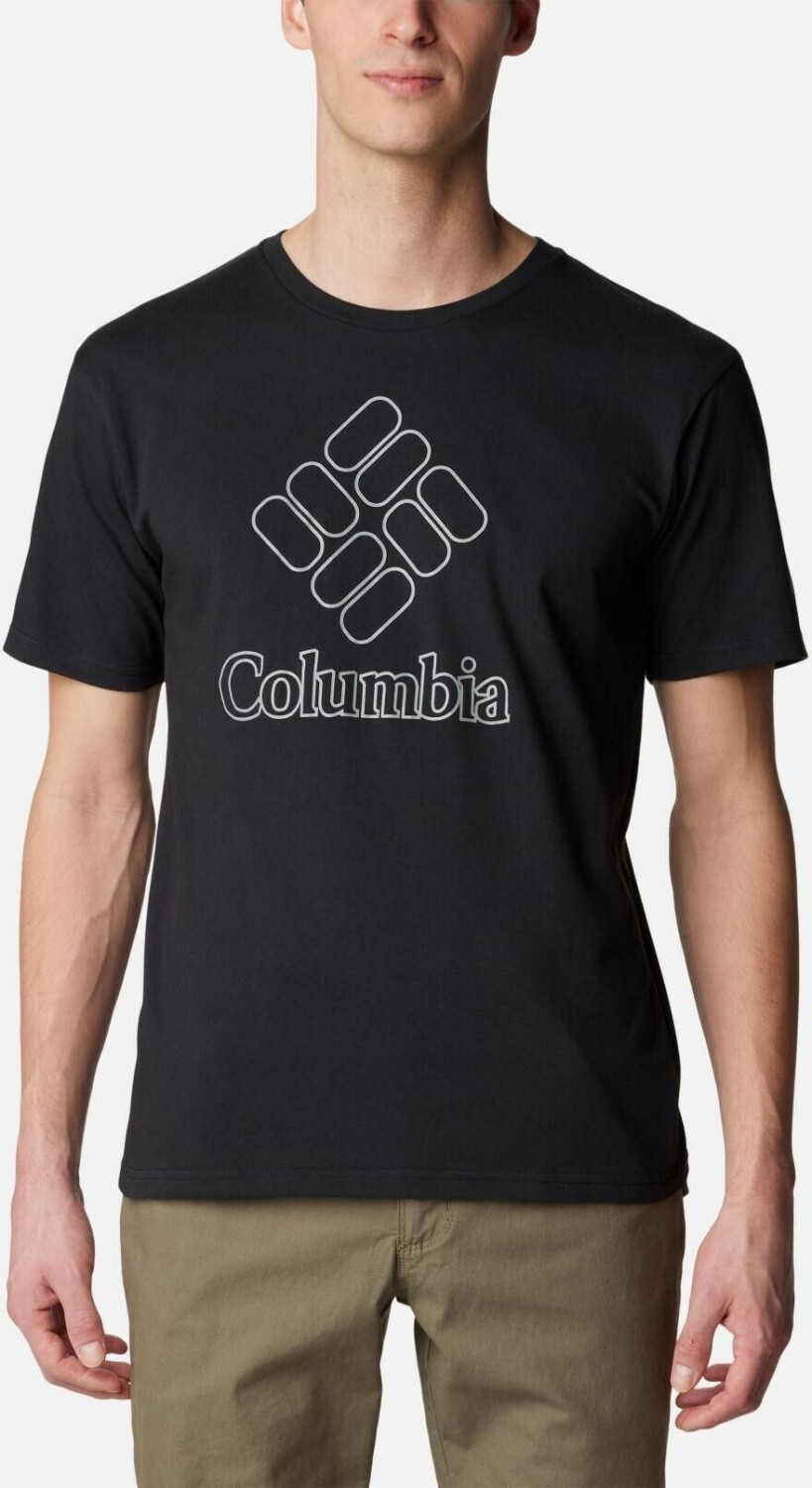 Columbia Pacific Crossing II Graphic Short Sleeve Tee (2036472) black csc stacked outlined/reflective