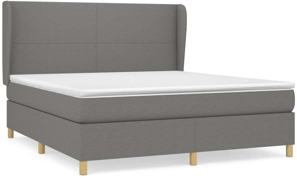 vidaXL Box spring bed with mattress 160x200cm fabric (3128374)