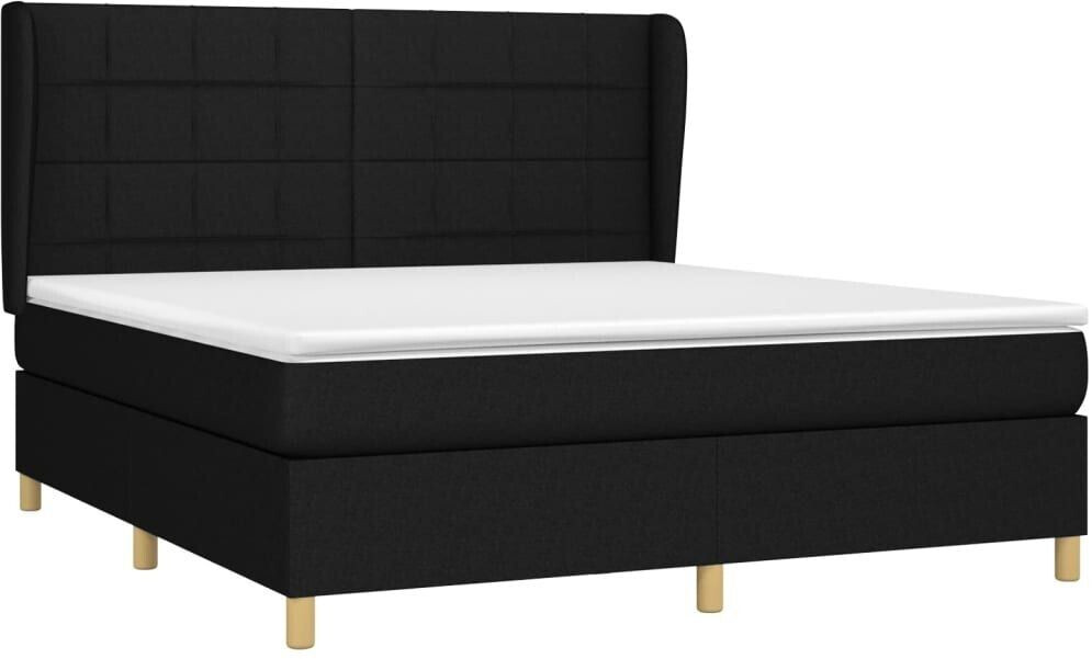 vidaXL Box spring bed with mattress 160x200cm fabric (3128535)