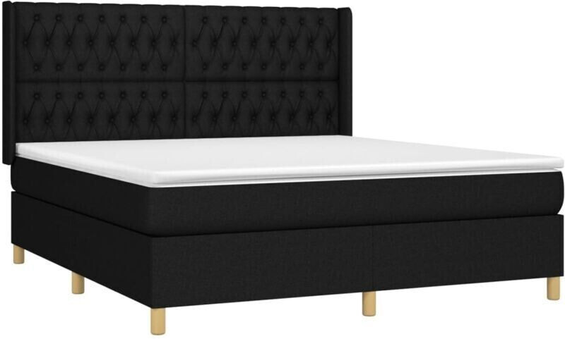 vidaXL Box spring bed with mattress 180x200cm fabric (3132251)
