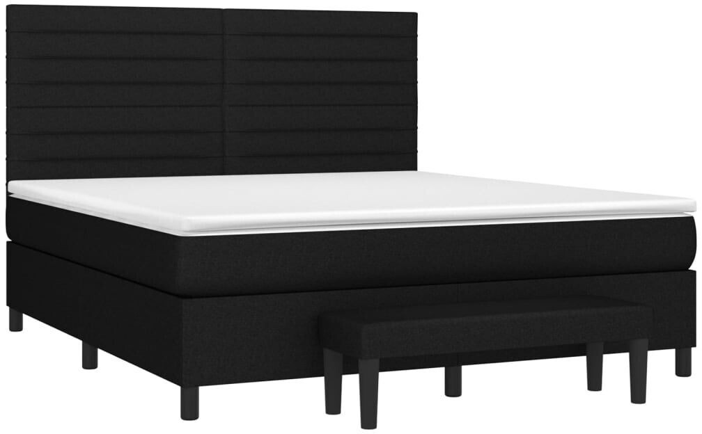 vidaXL Box spring bed with mattress 180x200cm fabric (3136695)