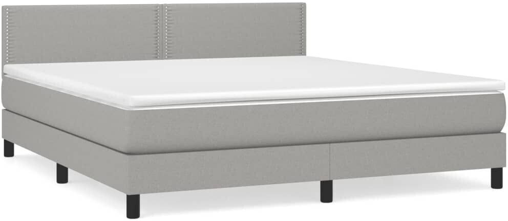 vidaXL Box spring bed with mattress 180x200cm fabric (3139993)