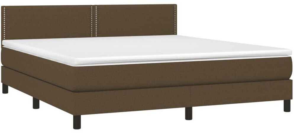 vidaXL Box spring bed with mattress 180x200cm fabric (3139996)
