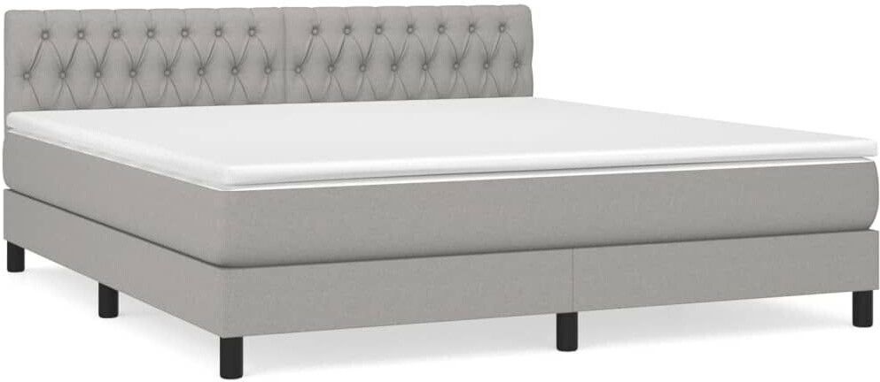 vidaXL Box spring bed with mattress 180x200cm fabric (3140313)