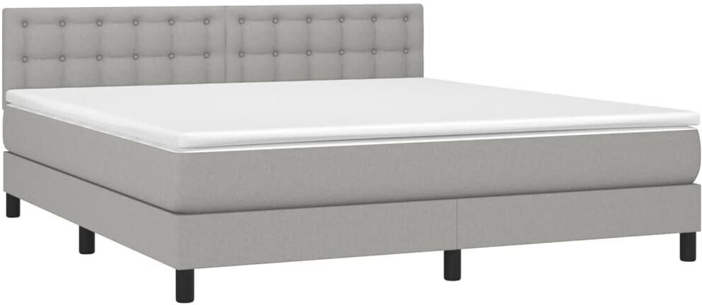 vidaXL Box spring bed with mattress 180x200cm fabric (3140393)