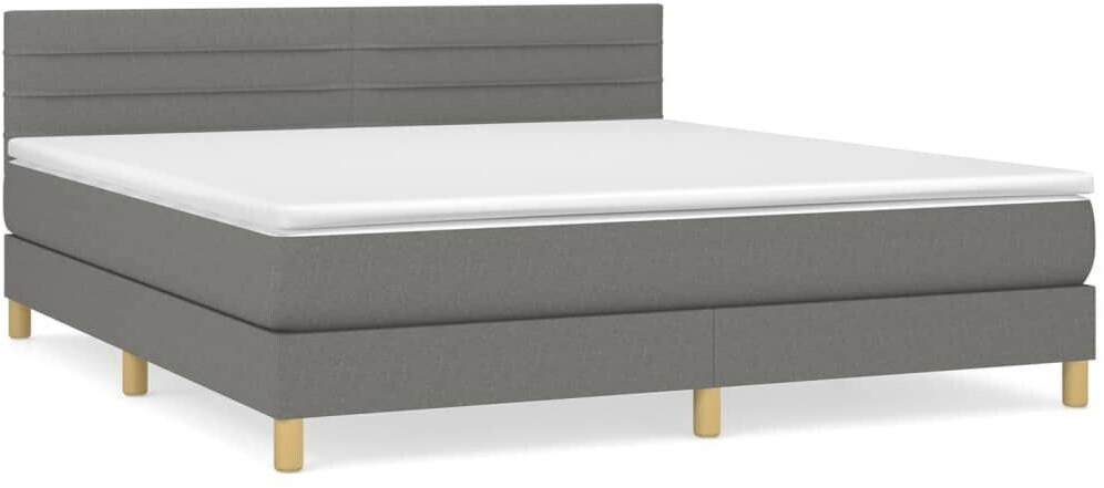 vidaXL Box spring bed with mattress 180x200cm fabric (3140714)