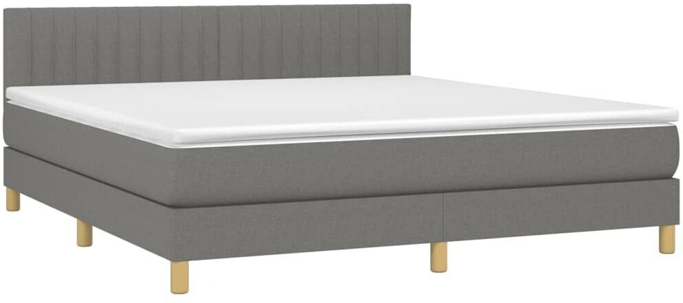 vidaXL Box spring bed with mattress 180x200cm fabric (3140794)