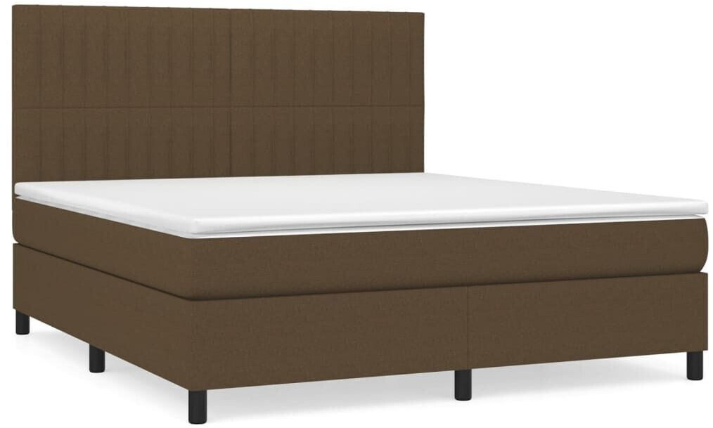 vidaXL Box spring bed with mattress 180x200cm fabric (3141956)
