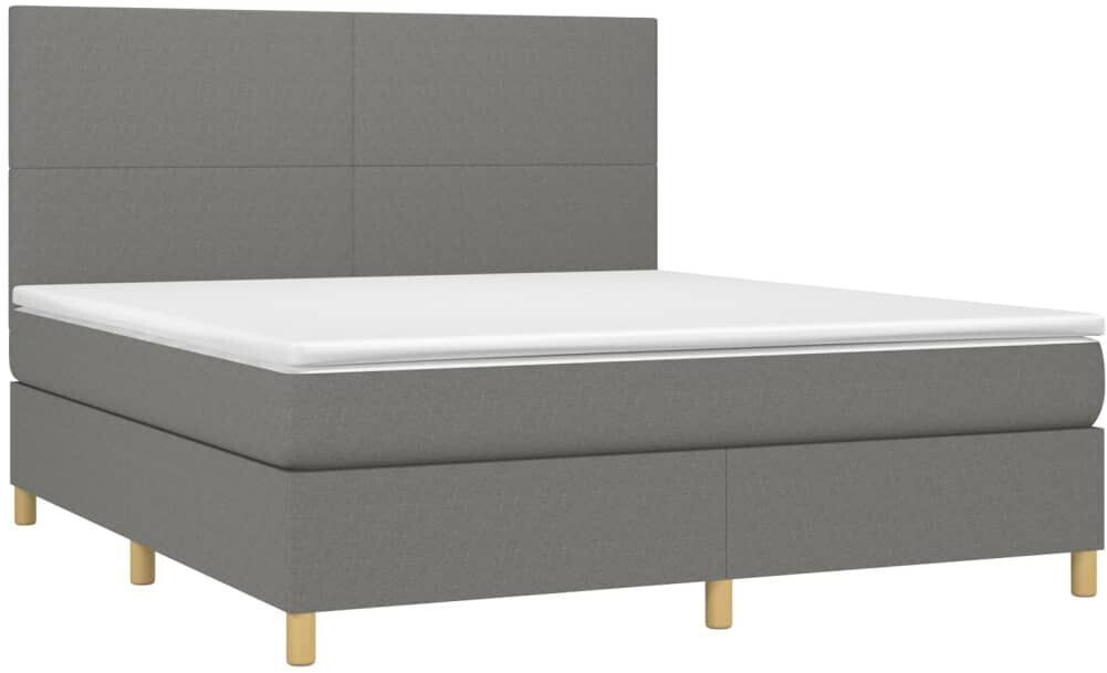 vidaXL Box spring bed with mattress 180x200cm fabric (3142194)