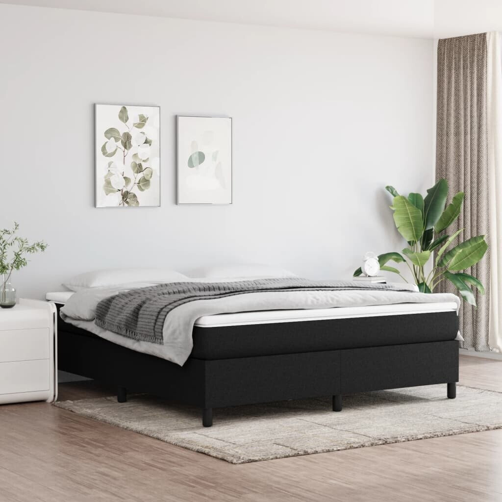 vidaXL Box spring bed with mattress 180x200cm fabric (3144441)