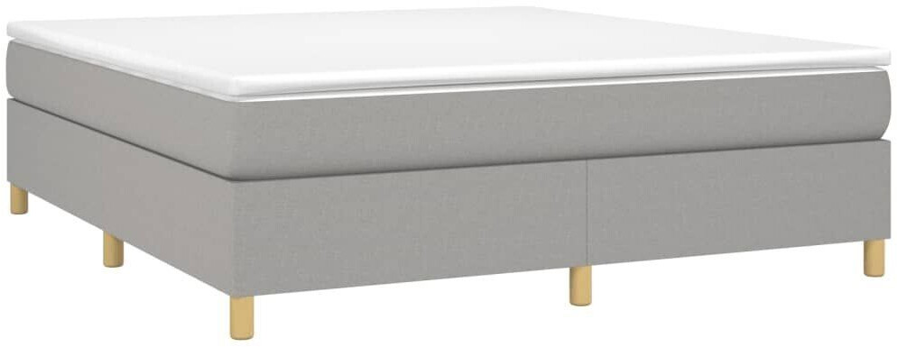 vidaXL Box spring bed with mattress 180x200cm fabric (3144538)