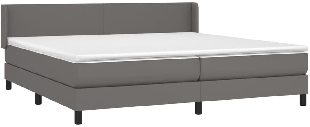 vidaXL Box spring bed with mattress 200x200cm artificial leather (3130683)