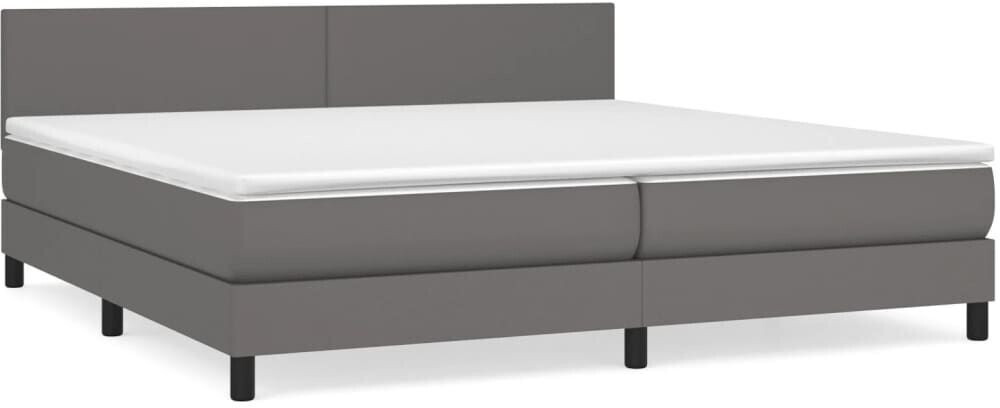 vidaXL Box spring bed with mattress 200x200cm artificial leather (3141027)