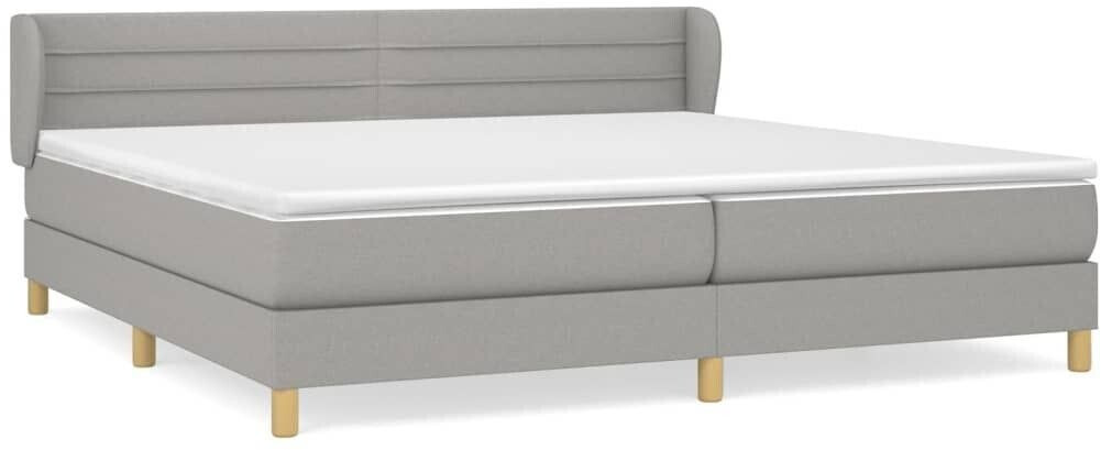 vidaXL Box spring bed with mattress 200x200cm fabric (3126909)