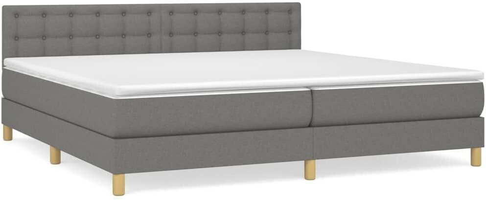vidaXL Box spring bed with mattress 200x200cm fabric (3140962)