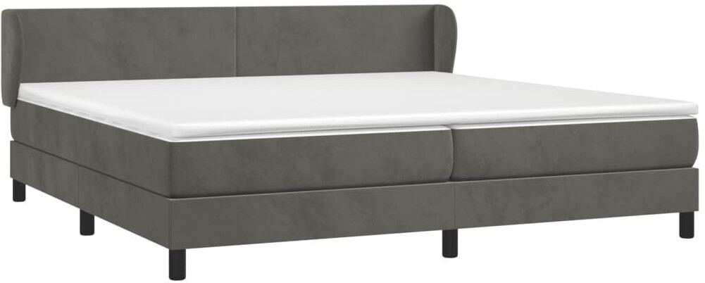 vidaXL Box spring bed with mattress 200x200cm velvet (3127392)