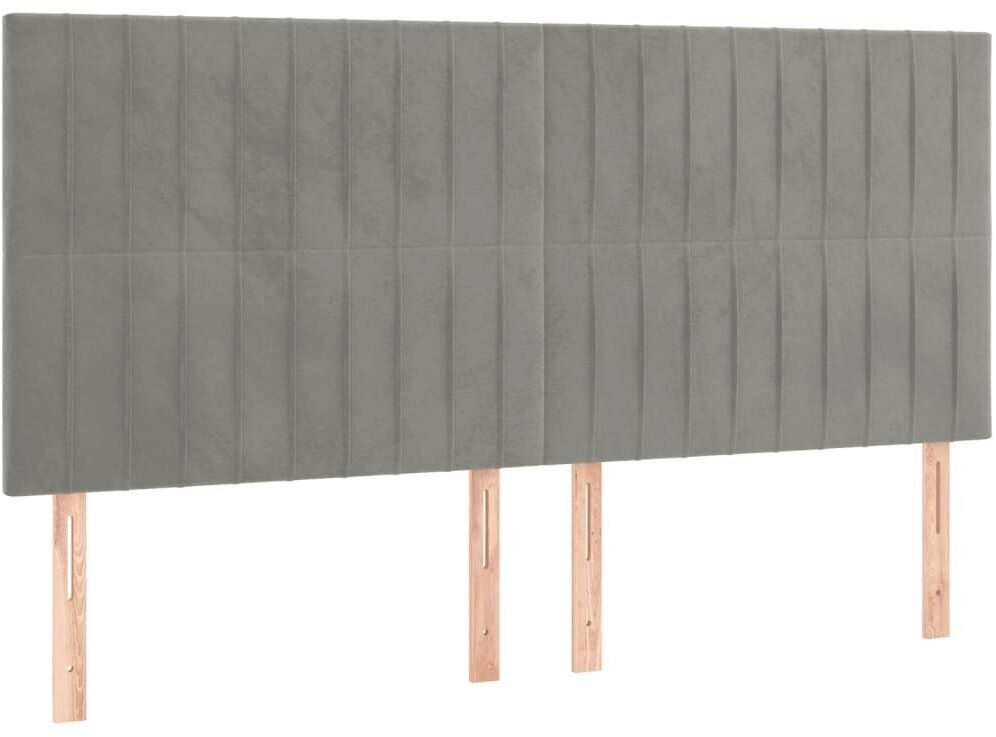 vidaXL Box spring bed with mattress 200x200cm velvet (3129351)