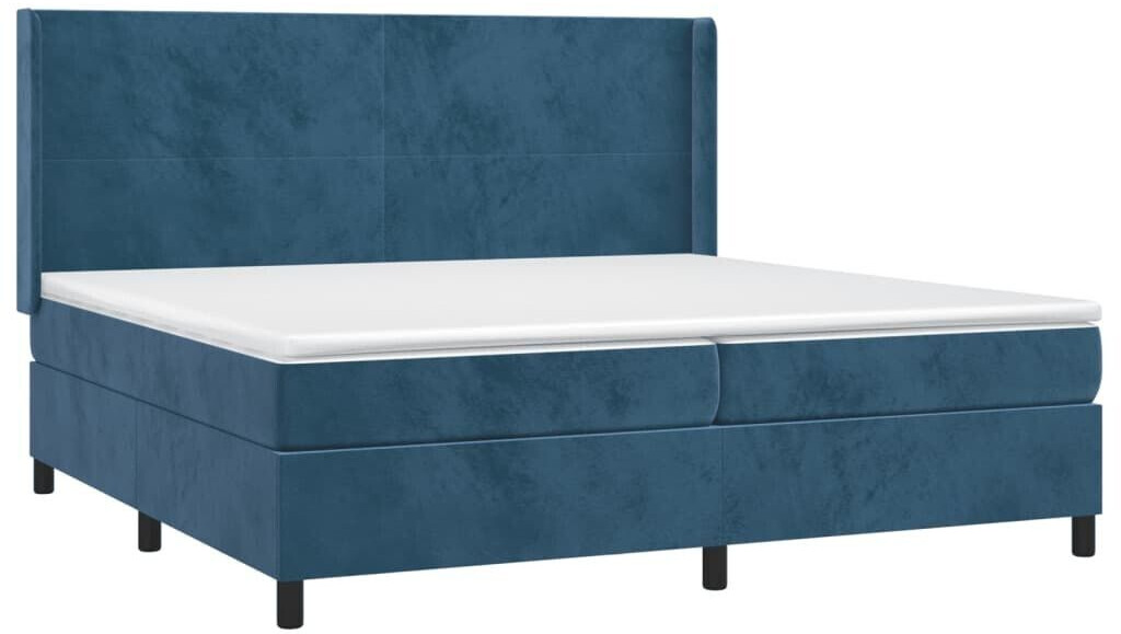 vidaXL Box spring bed with mattress 200x200cm velvet (3132583)
