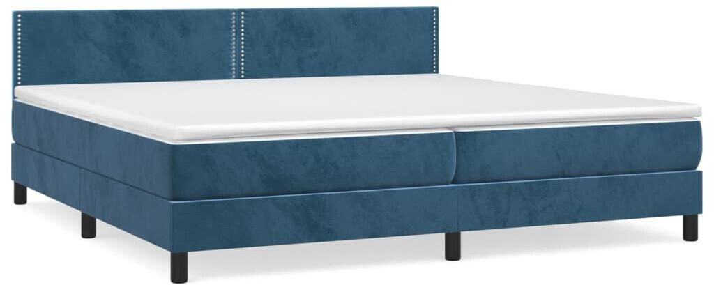 vidaXL Box spring bed with mattress 200x200cm velvet (3141267)