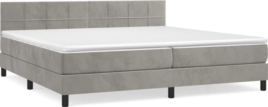 vidaXL Box spring bed with mattress 200x200cm velvet (3141323)