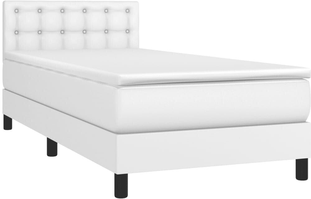 vidaXL Box spring bed with mattress 80x200cm artificial leather (3141090)