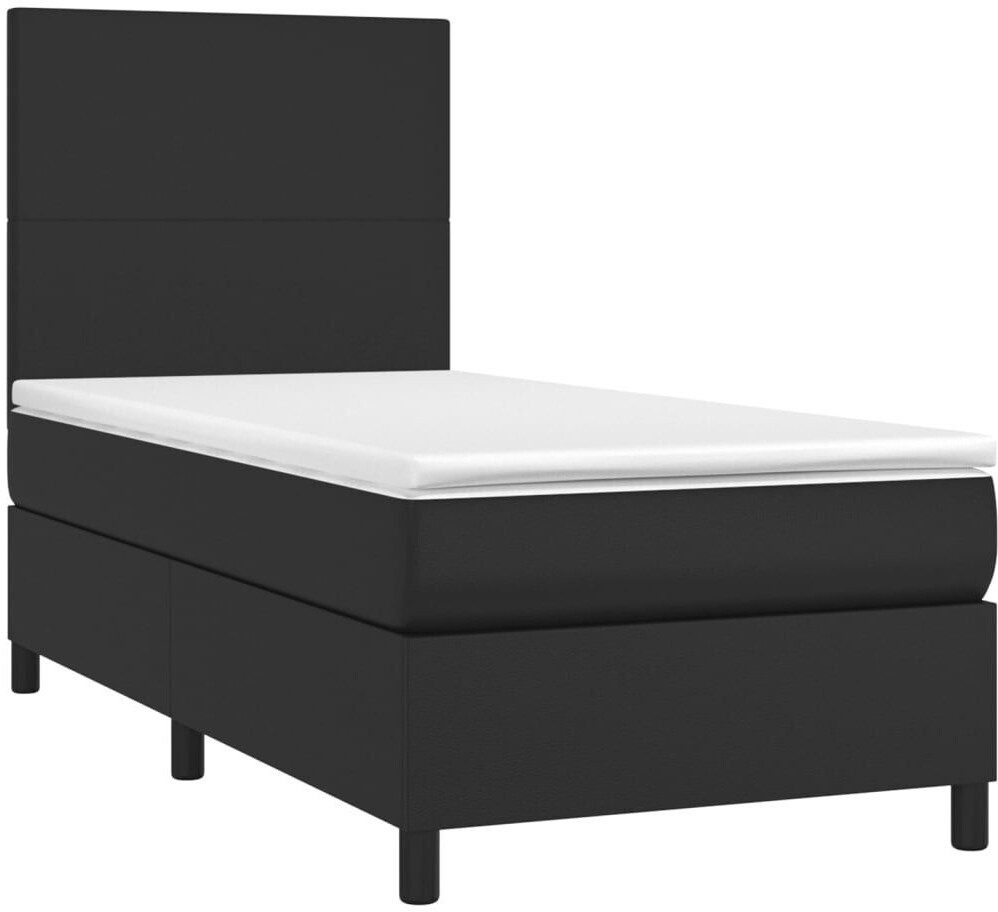 vidaXL Box spring bed with mattress 80x200cm artificial leather (3142689)