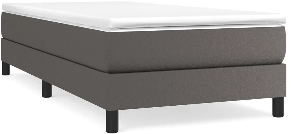vidaXL Box spring bed with mattress 80x200cm artificial leather (3144229)