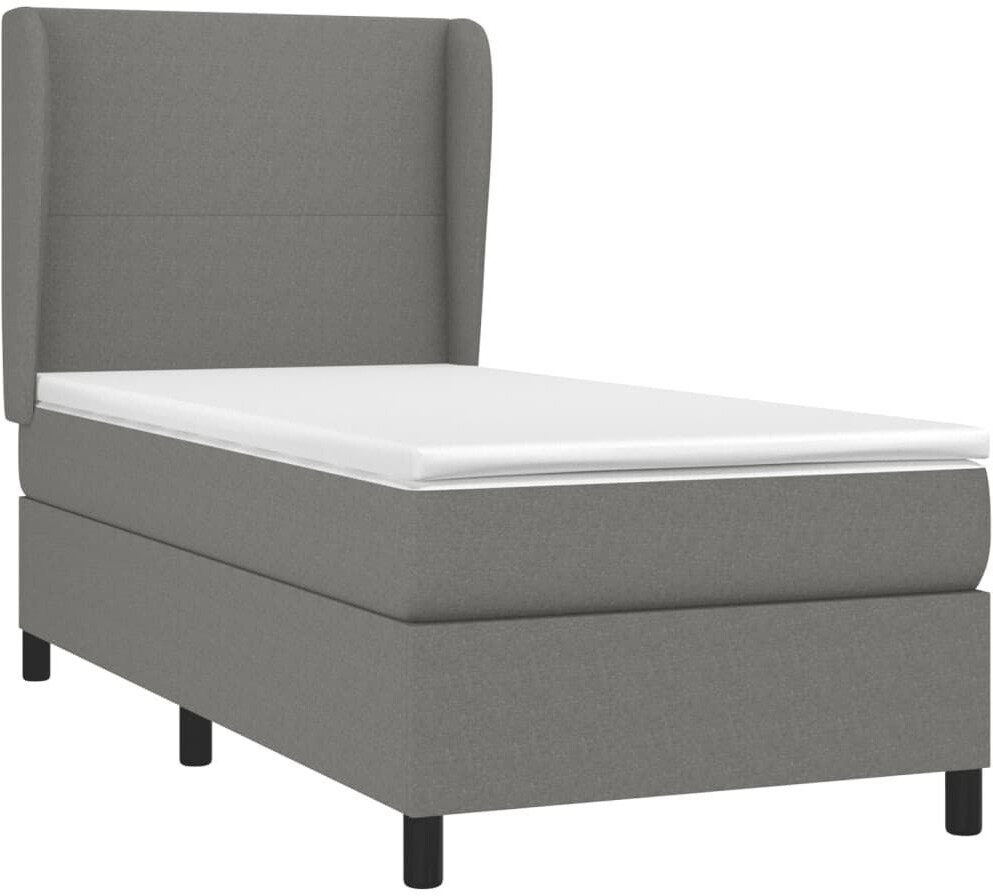 vidaXL Box spring bed with mattress 80x200cm fabric (3127758)