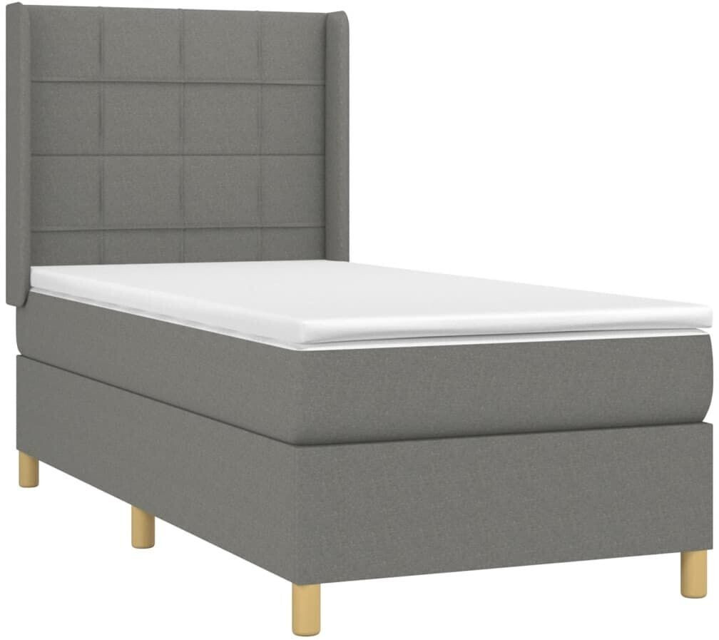 vidaXL Box spring bed with mattress 80x200cm fabric (3131946)