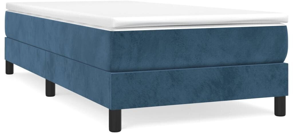 vidaXL Box spring bed with mattress 80x200cm velvet (3144301)
