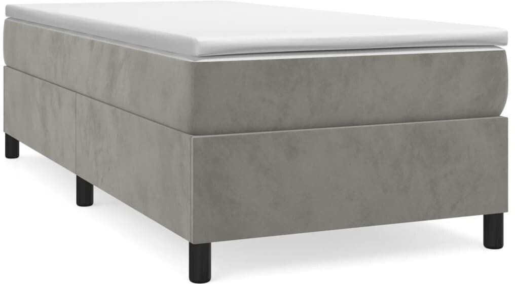 vidaXL Box spring bed with mattress 80x200cm velvet (3144645)