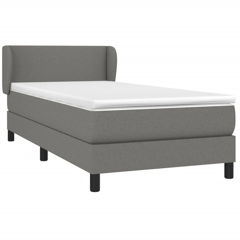 vidaXL Box spring bed with mattress 90x190cm fabric (3126046)