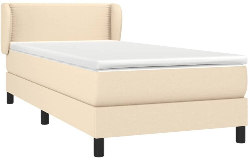 vidaXL Box spring bed with mattress 90x190cm fabric (3126130)
