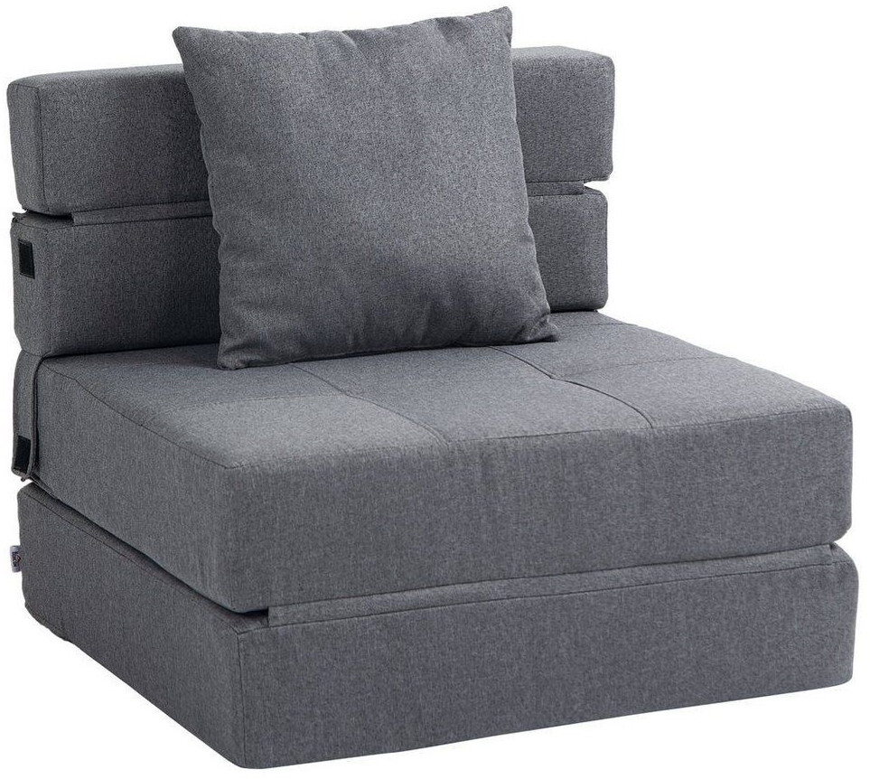 HomCom Sofa bed 70 x 70 x 61 cm dark gray