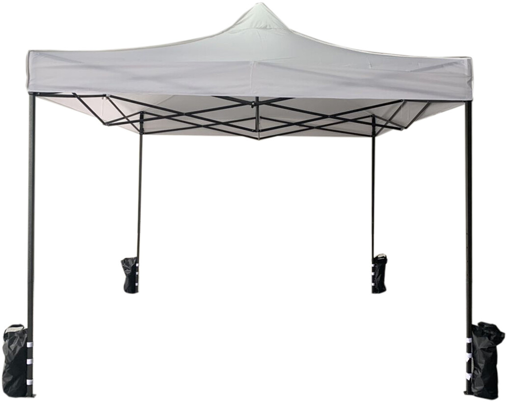 Rebecca Mobili Garden gazebo 3 x 3 m with 4 weights metal/polyester white