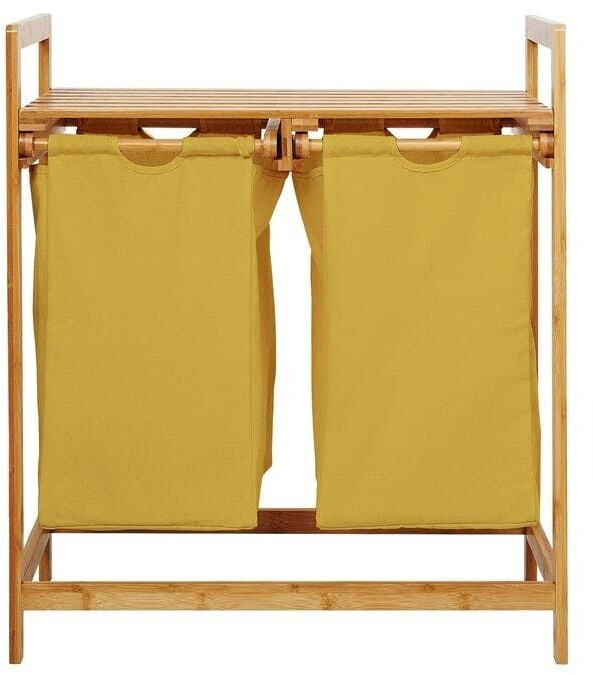 Lumaland Bamboo laundry basket 73 x 64 x 33 cm - Yellow - yellow