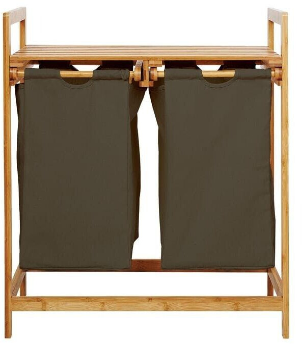 Lumaland Bamboo laundry basket 73 x 64 x 33 cm - Olive