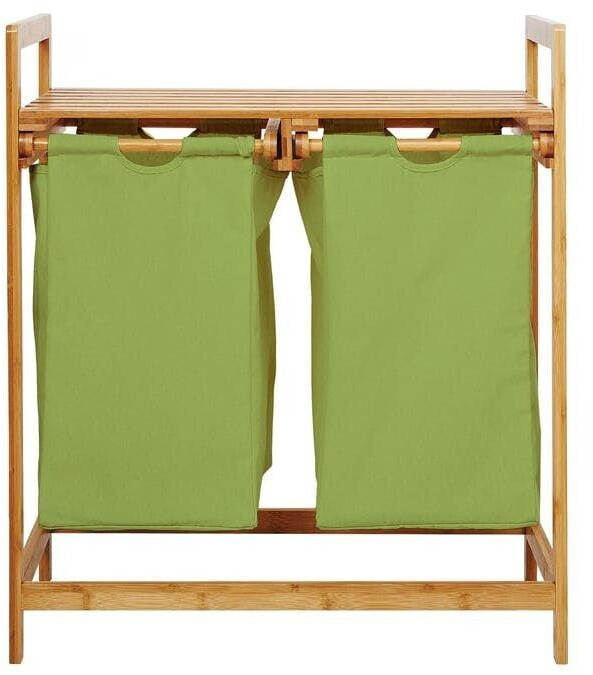 Lumaland Bamboo laundry basket 73 x 64 x 33 cm - Green