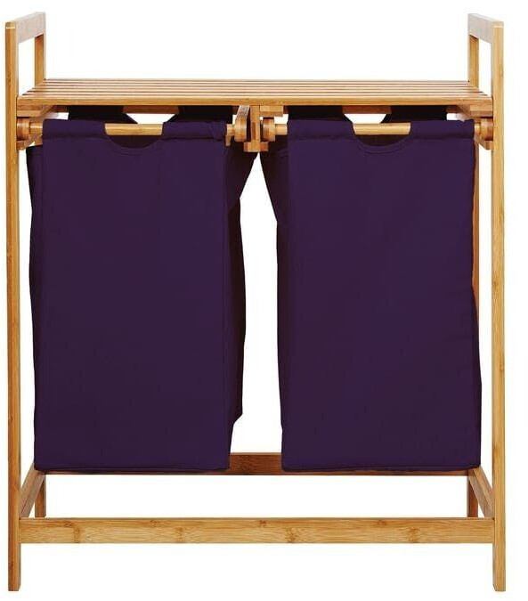 Lumaland Bamboo laundry basket 73 x 64 x 33 cm - Purple