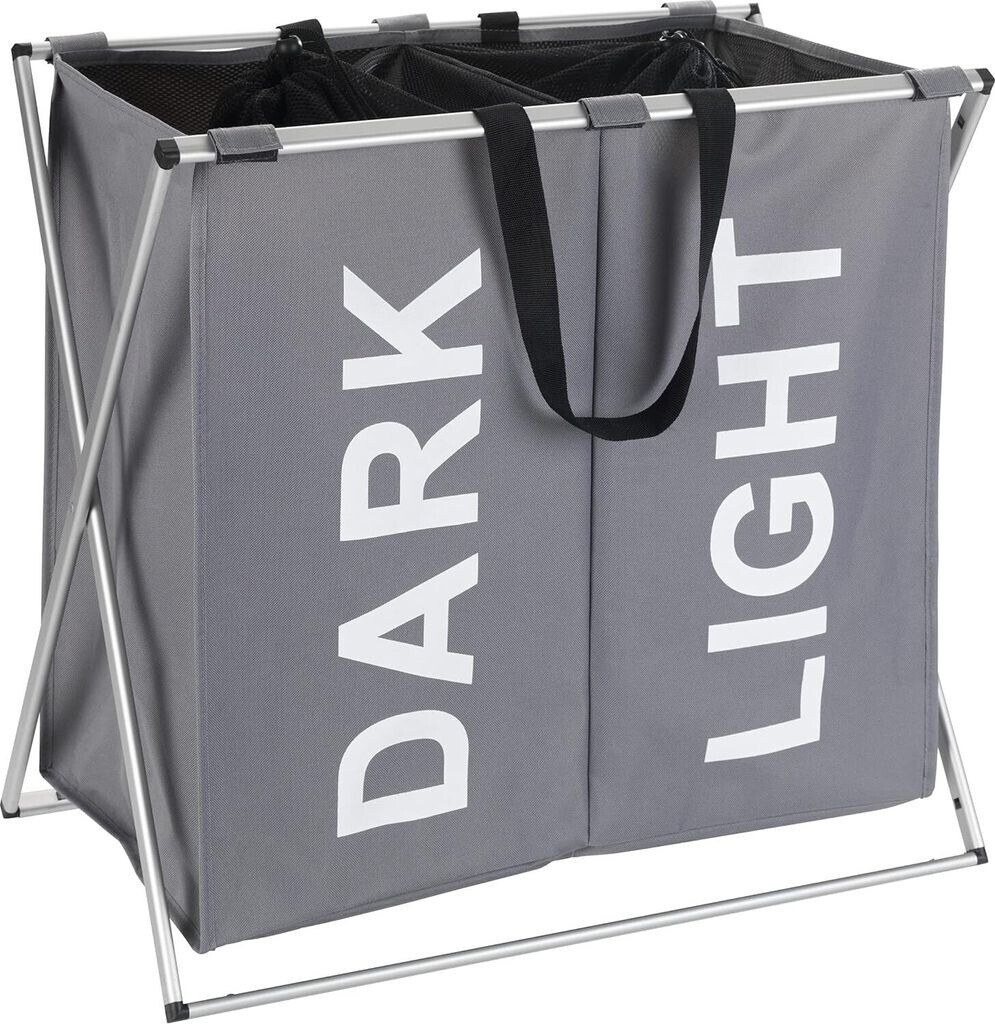 Wenko Laundry basket Duo gray