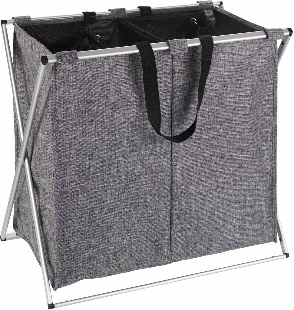 Wenko Laundry basket Duo gray mottled