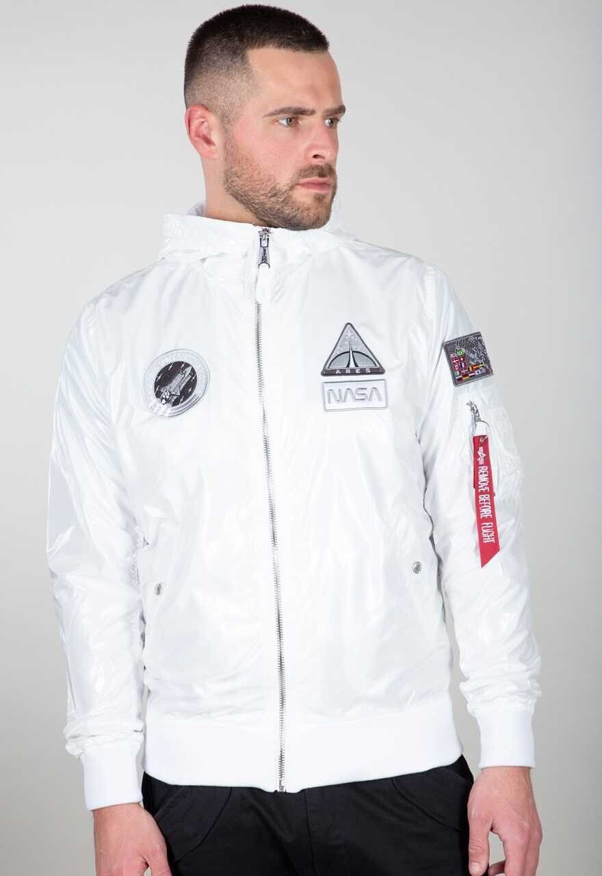 Alpha Industries MA 1 LW Hooded NASA 126139 white ab 108 00 Preisvergleich bei idealo