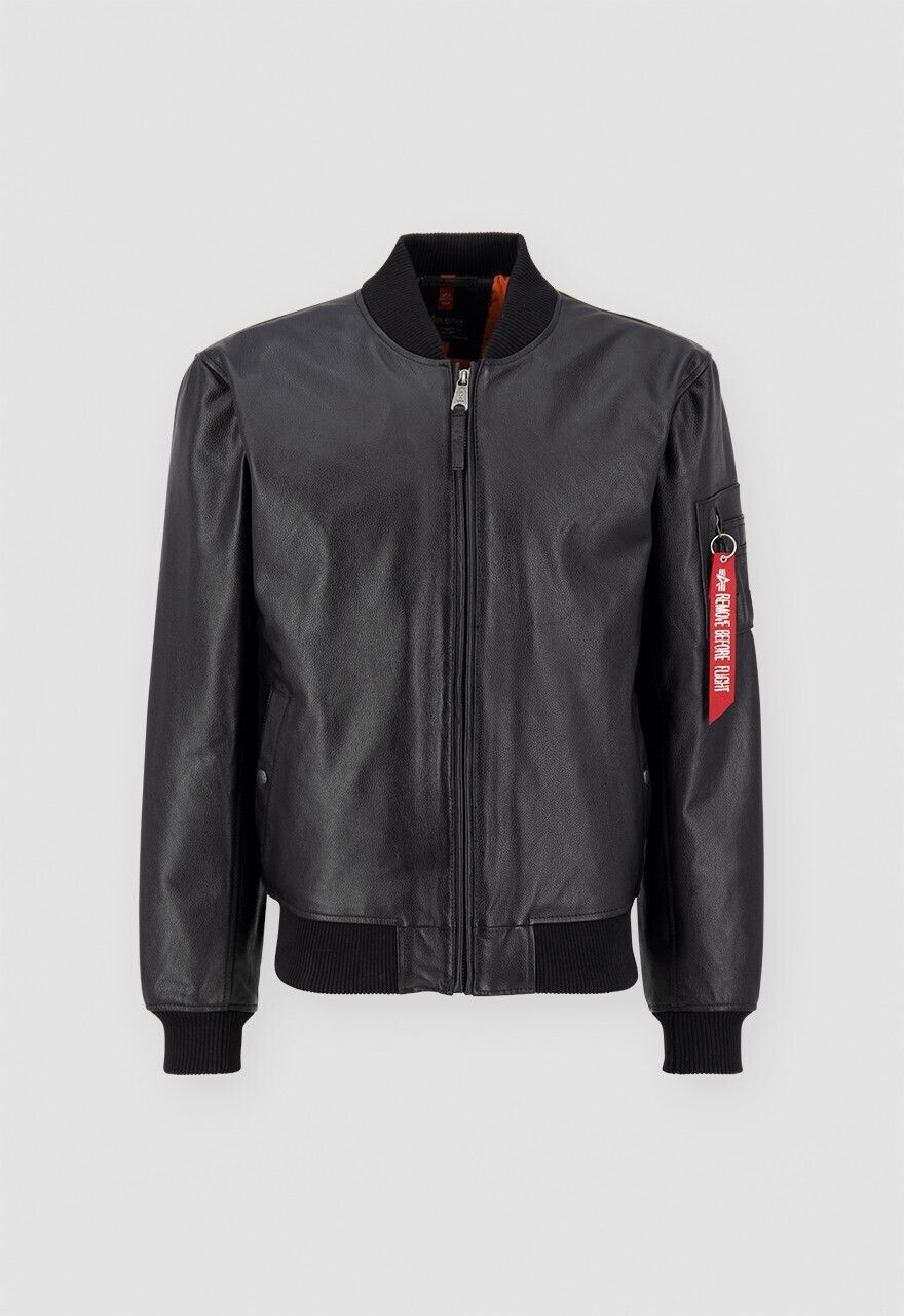 Alpha Industries MA-1 Leather LF Lederjacke für Männer (138121) black
