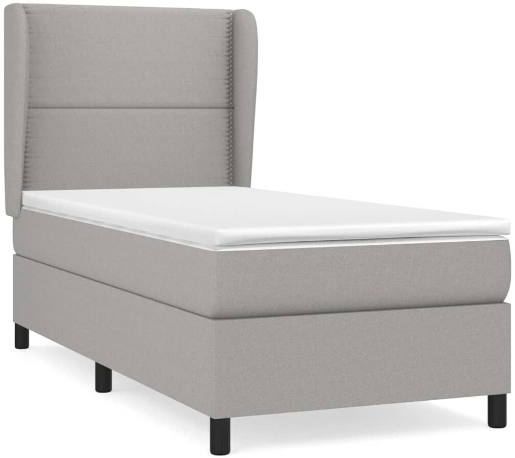 vidaXL Box spring bed with mattress 90x190cm fabric (3127845)