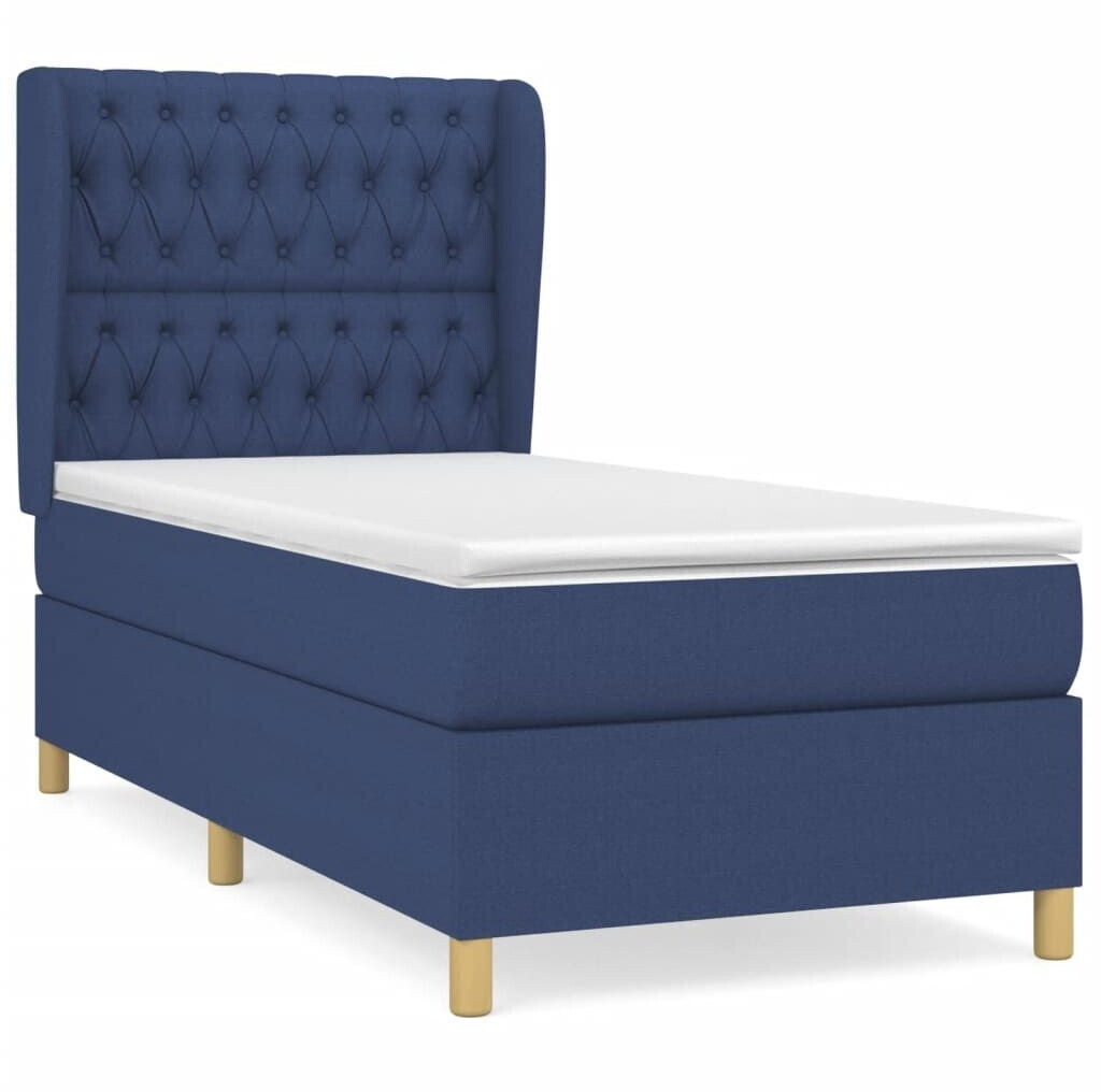 vidaXL Box spring bed with mattress 90x190cm fabric (3128731)