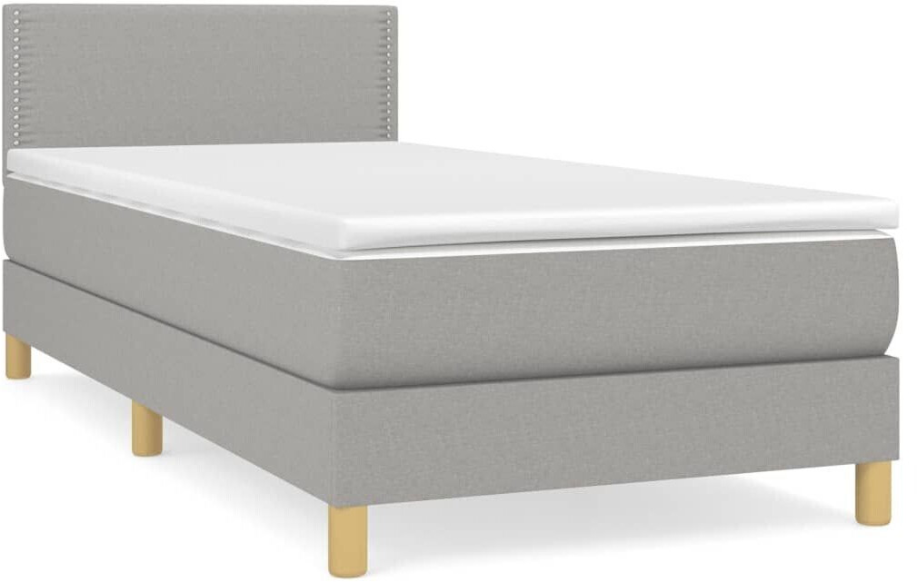 vidaXL Box spring bed with mattress 90x190cm fabric (3140497)