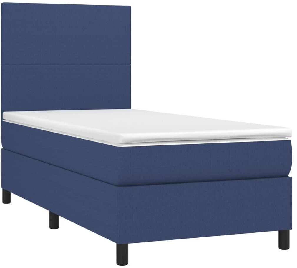 vidaXL Box spring bed with mattress 90x190cm fabric (3141583)