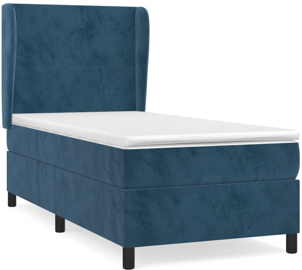 vidaXL Box spring bed with mattress 90x190cm velvet (3129067)
