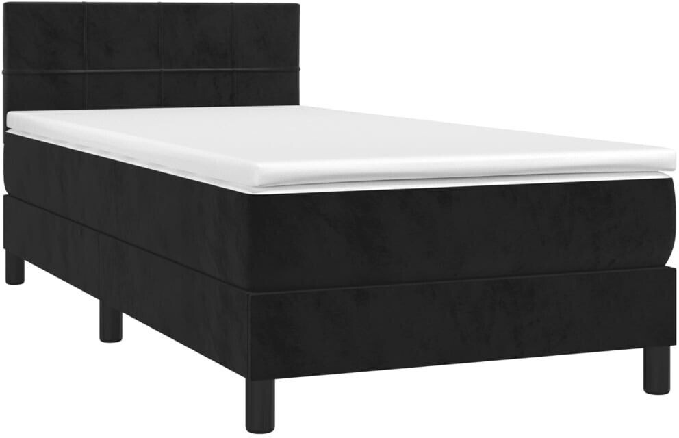 vidaXL Box spring bed with mattress 90x190cm velvet (3141277)