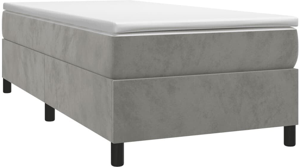 vidaXL Box spring bed with mattress 90x190cm velvet (3144651)